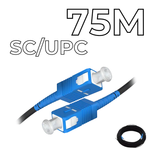 Друго Fiber Optic Drop Cable SC/UPC Connectors 75M
