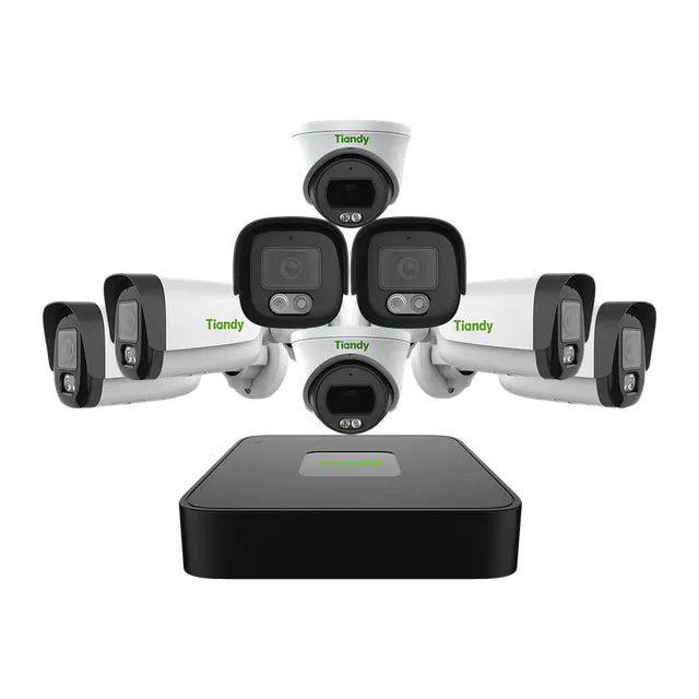 Tiandy 1 NVR ,6 Bullet Camera , 2 Dome Camera
