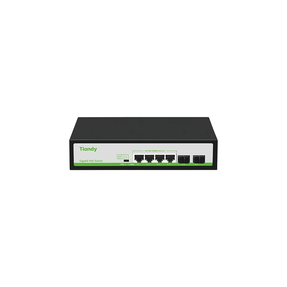 PoE свич со 4 порти за камери — оригинална Tiandy TC-P3S06 3/M/HP