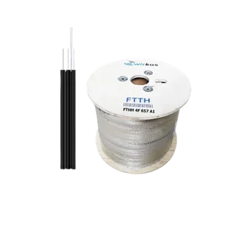 Друго FTTH-4 G.657 A1 Flat Drop cable 1000m