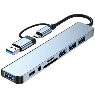 Друго TYPE C HUB, 8IN1 USB-C HUB, GT-HUBC-8IN1-A+C