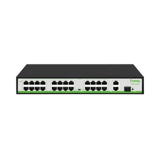Tiandy Tiandy POE Switch 24*10/100M POE ports + 2* 1000M Ethernet Uplink ports +1*1000M SFP Port