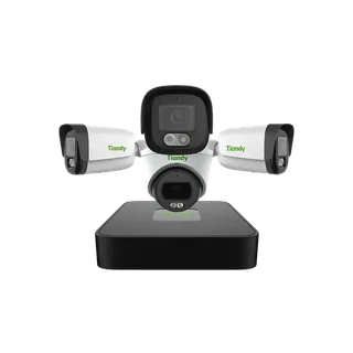 Tiandy 1 NVR, 3 надворешни камери, 1 внатрешна камера